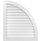 Ekena Millwork Quarter Round Top Right Surface Mount PVC Gable Vent w/ 3-1/2"W x 1"P Standard Frame, 34"W x 40"H GVPQR34X4001SN - alternate 1